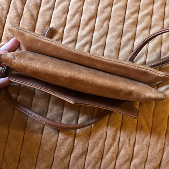 The Sak leather tobacco floral embossed hand wristlet or crossbody wallet purse - Picture 9 of 11